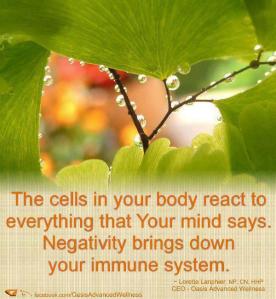 negativity brings down your immune system